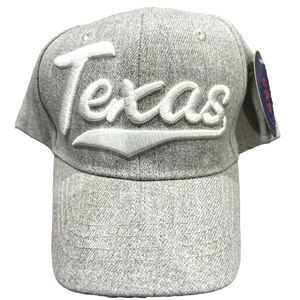 Kids Texas Baseball Cap Grey White Boys Hat NWT